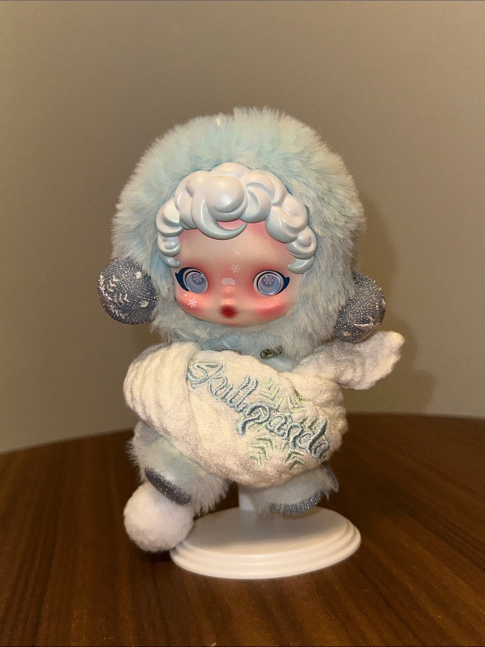 Popmart Skullpanda Blue Plush Winter plush pendant